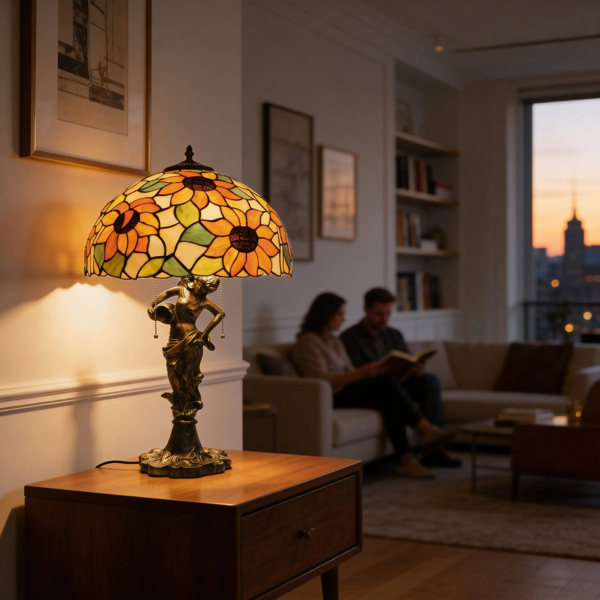 Tiffany Table Lamp - Sunburst Muse 16" My Store