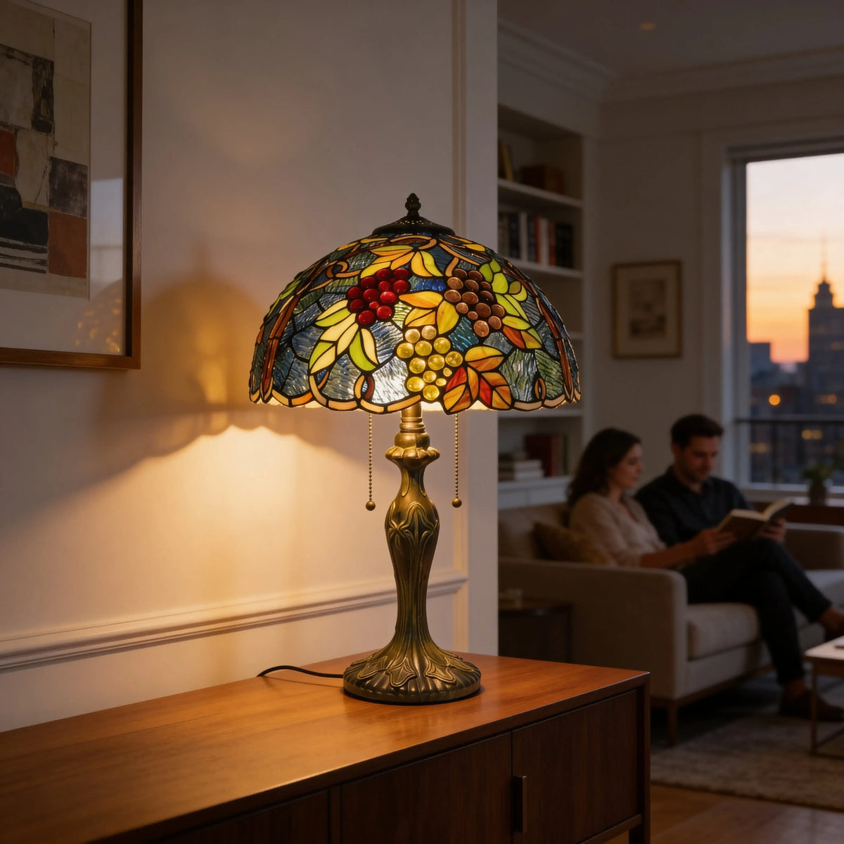 Tiffany Table Lamp - Vineyard Glow 16" My Store