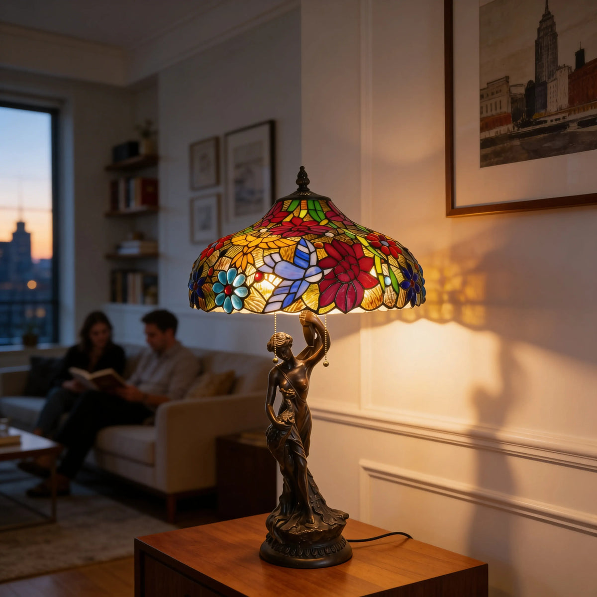 Tiffany Table Lamp - Petal Muse 18" My Store