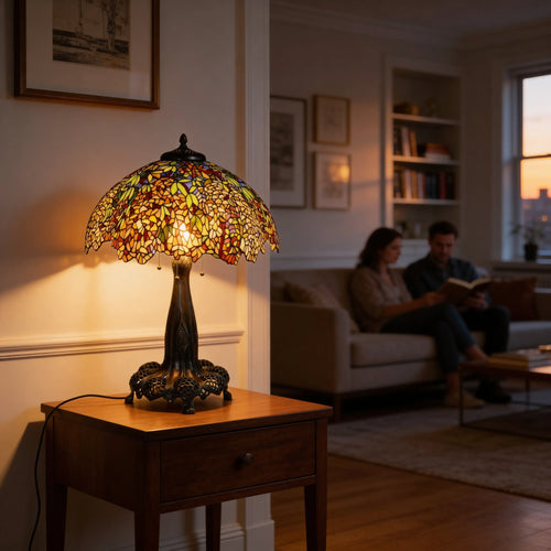Tiffany Table Lamp - Amber Canopy 20.5" My Store