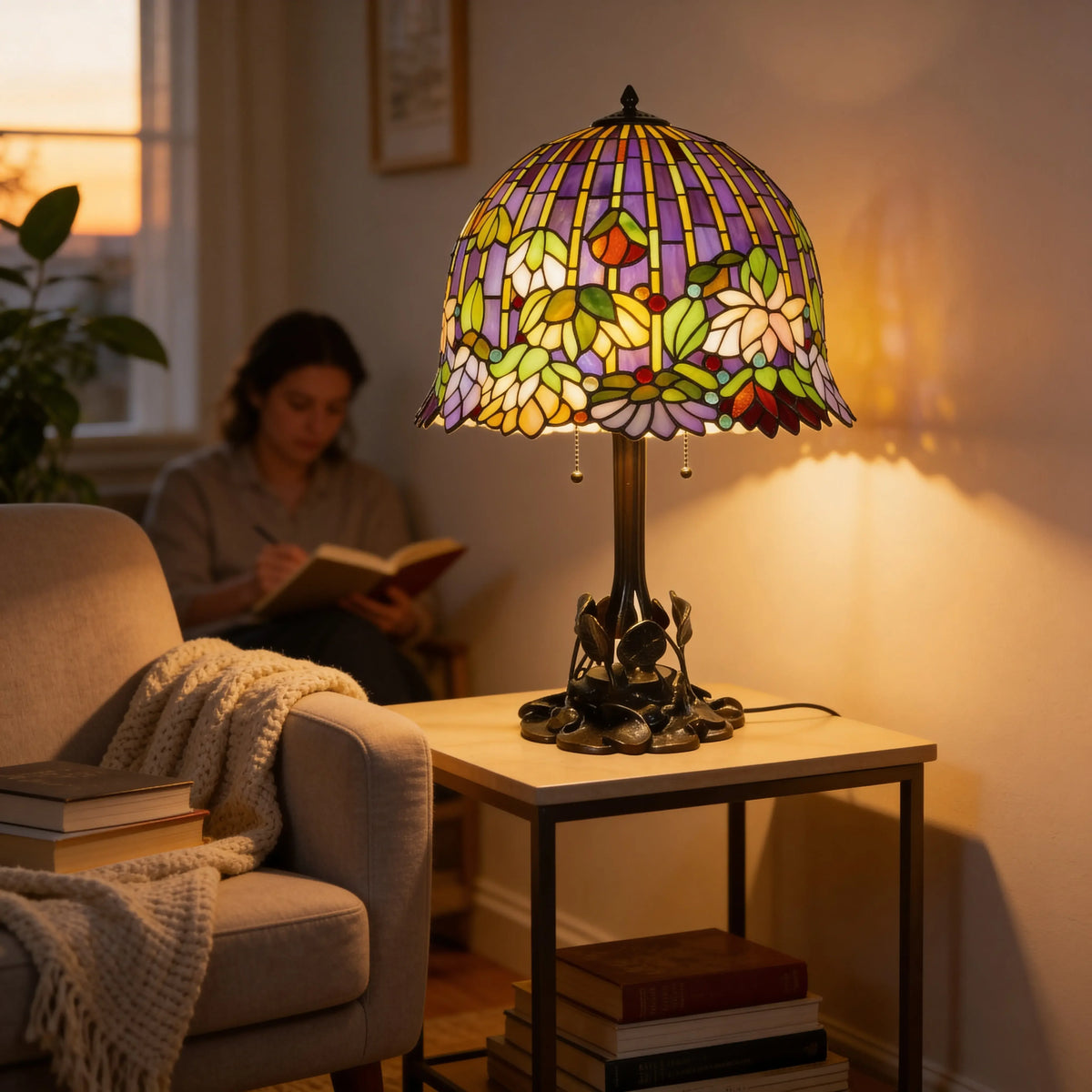 Tiffany Table Lamp - Lush Garden 18" My Store