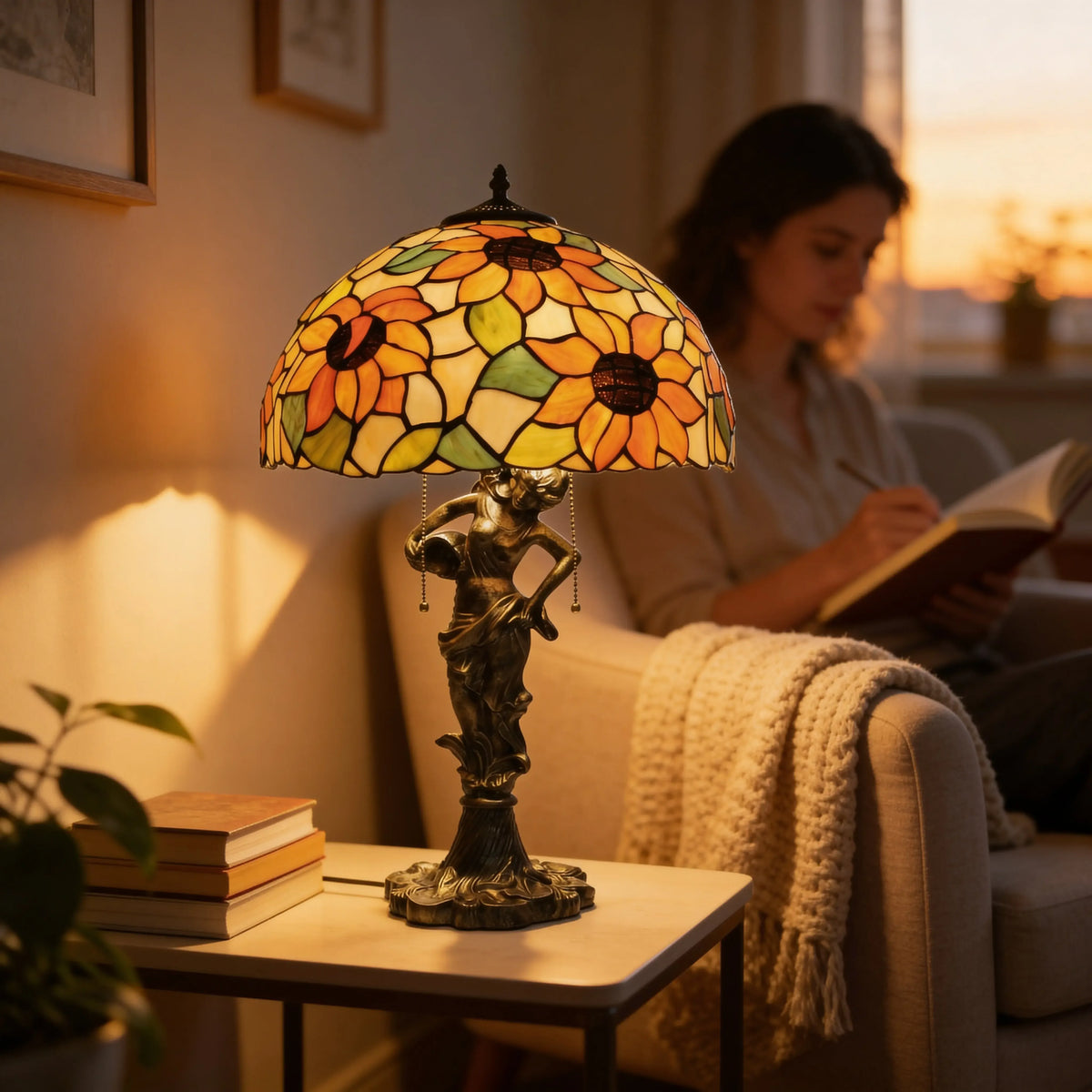 Tiffany Table Lamp - Sunburst Muse 16" My Store