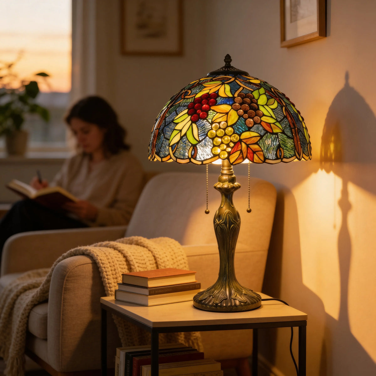 Tiffany Table Lamp - Vineyard Glow 16" My Store