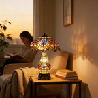 Tiffany Table Lamp - Crownflower Glow 16" My Store