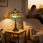 Tiffany Table Lamp - Emerald Dragonfly 18" My Store