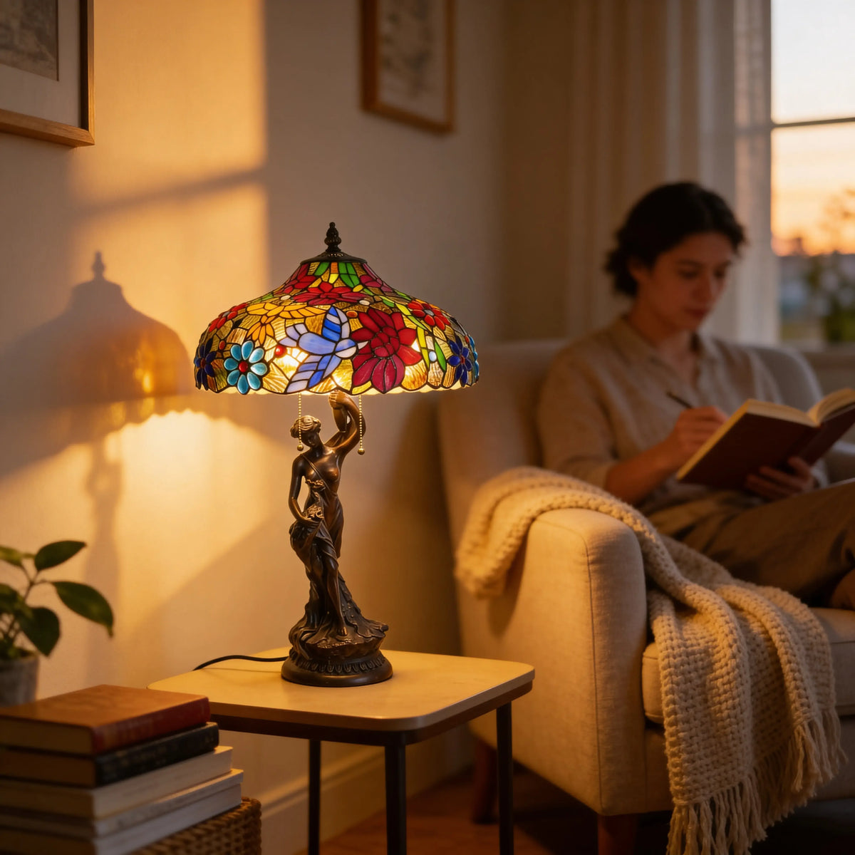 Tiffany Table Lamp - Petal Muse 18" My Store