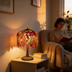 Tiffany Table Lamp - Crimson Maplefall 18" My Store