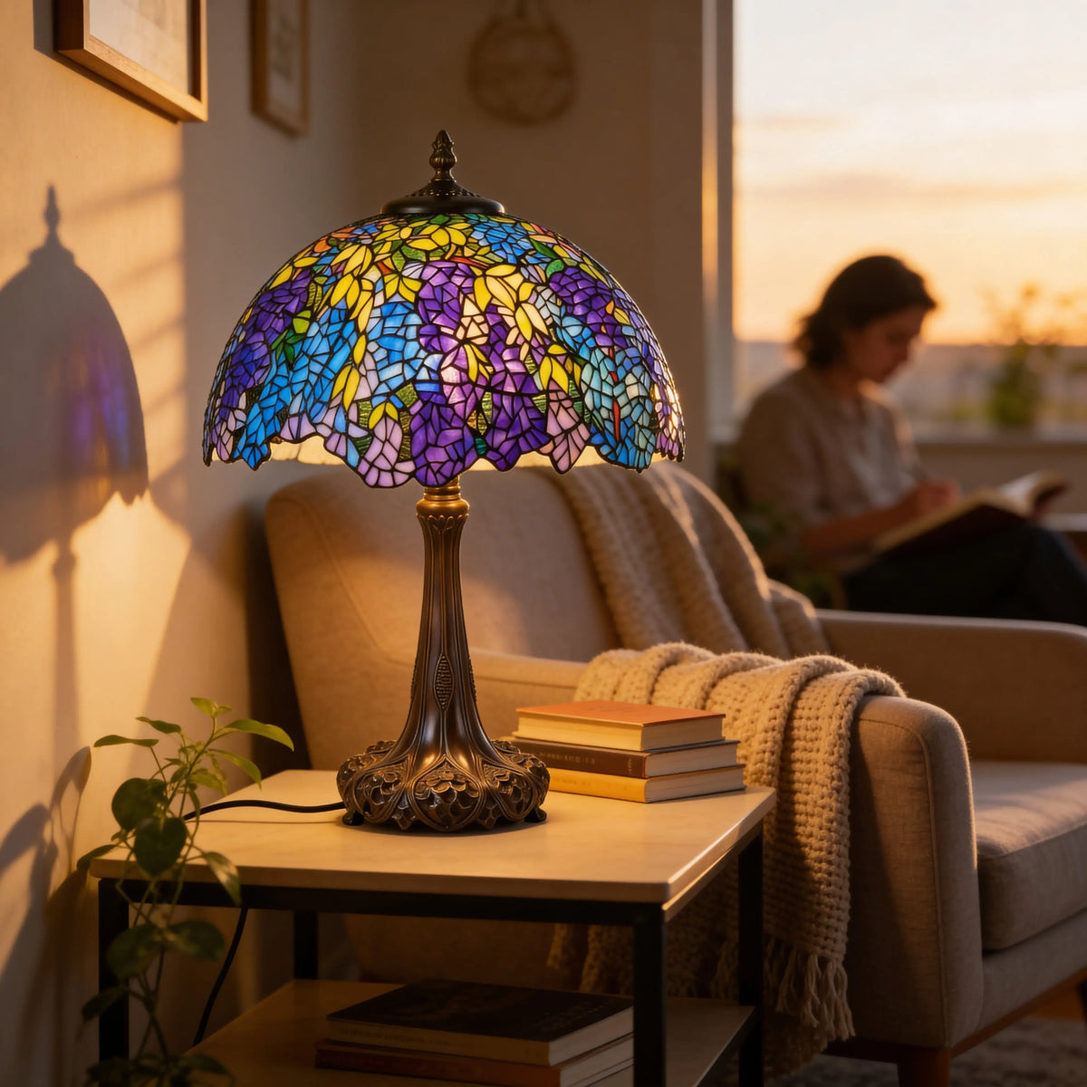 Tiffany Table Lamp - Wisteria Moonlight 20.5" My Store