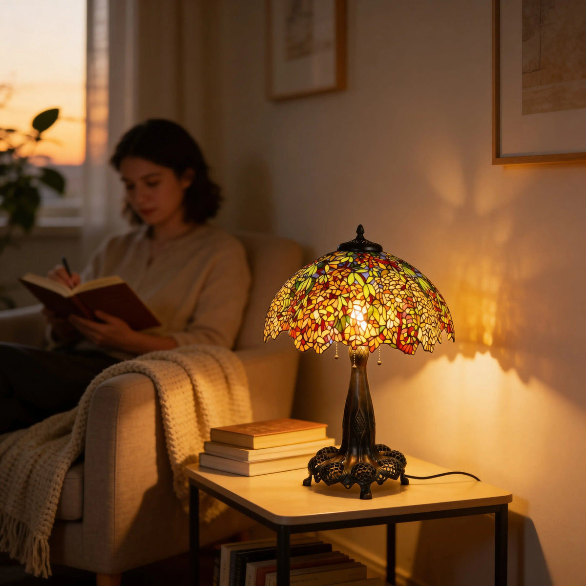 Tiffany Table Lamp - Amber Canopy 20.5" My Store