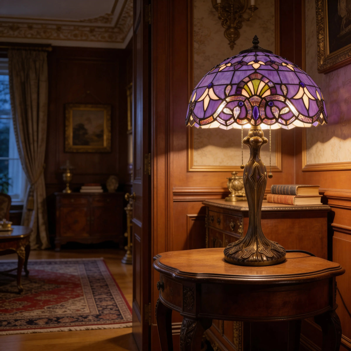 Tiffany Table Lamp - Amethyst 16" My Store