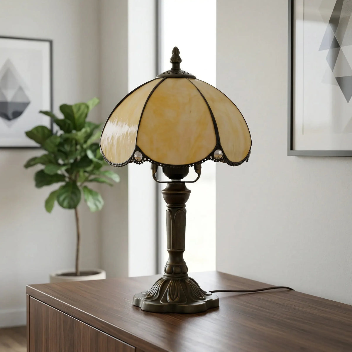 Tiffany Table Lamp - Bend Yellow 8" My Store