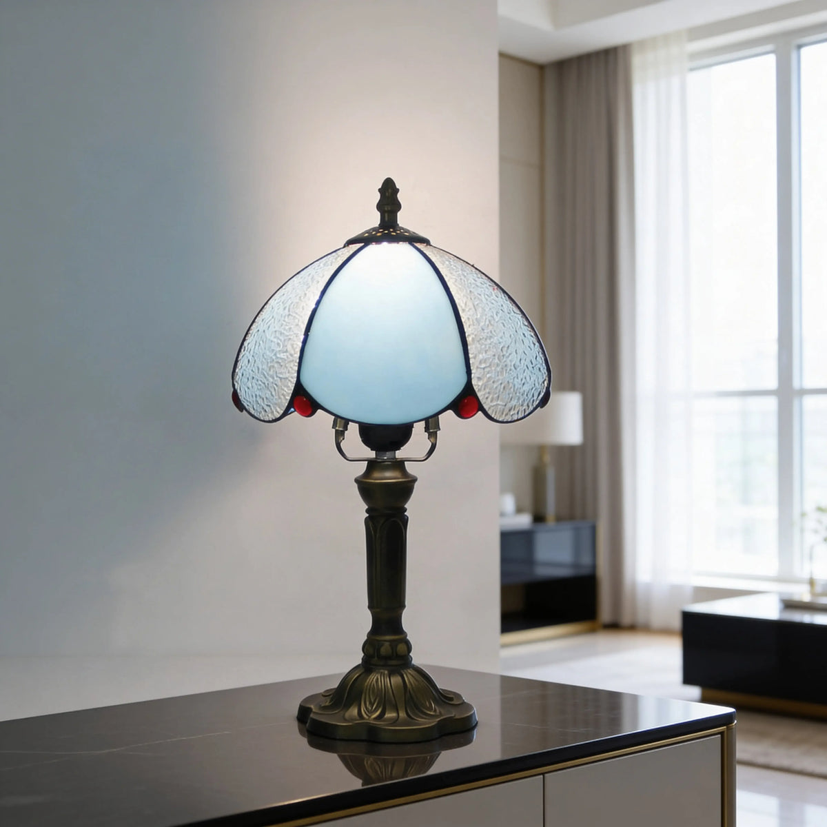 Tiffany Table Lamp - Bend Blue 8" My Store