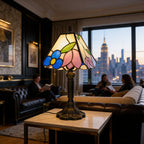 Tiffany Table Lamp - Square Rose 6" My Store