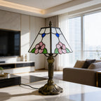 Tiffany Table Lamp - Square Rose 8" My Store