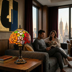 Tiffany Table Lamp - Two-tone Rose 8" My Store