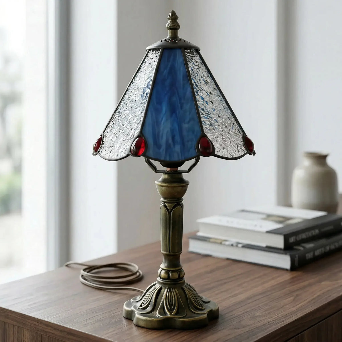Tiffany Table Lamp - Diamond Leaf 8" My Store