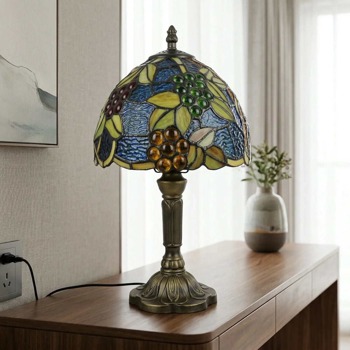 Tiffany Table Lamp - Grape 8" My Store