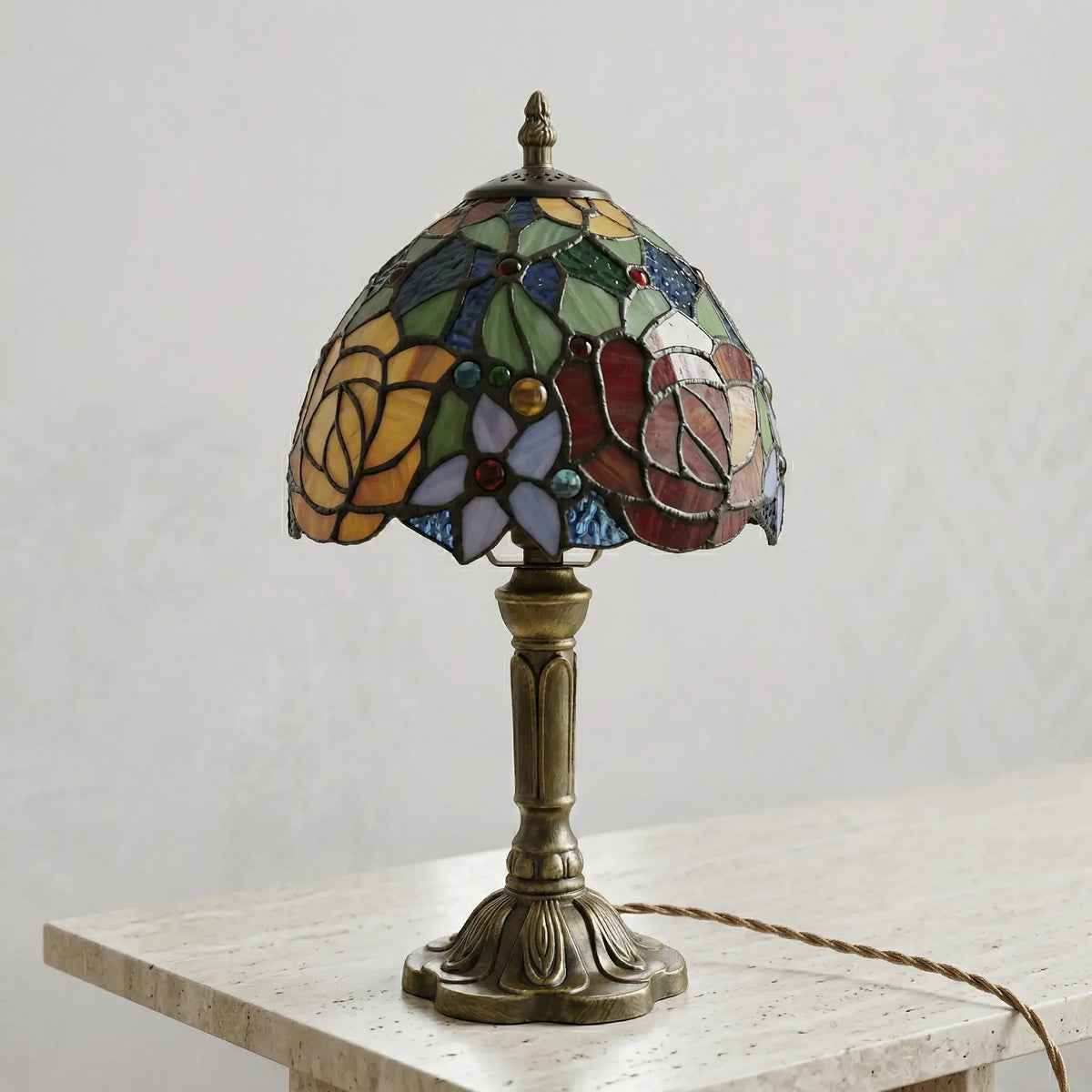 Tiffany Table Lamp - Rose 8" My Store