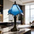 Tiffany Table Lamp - Blue Lotus 8" My Store