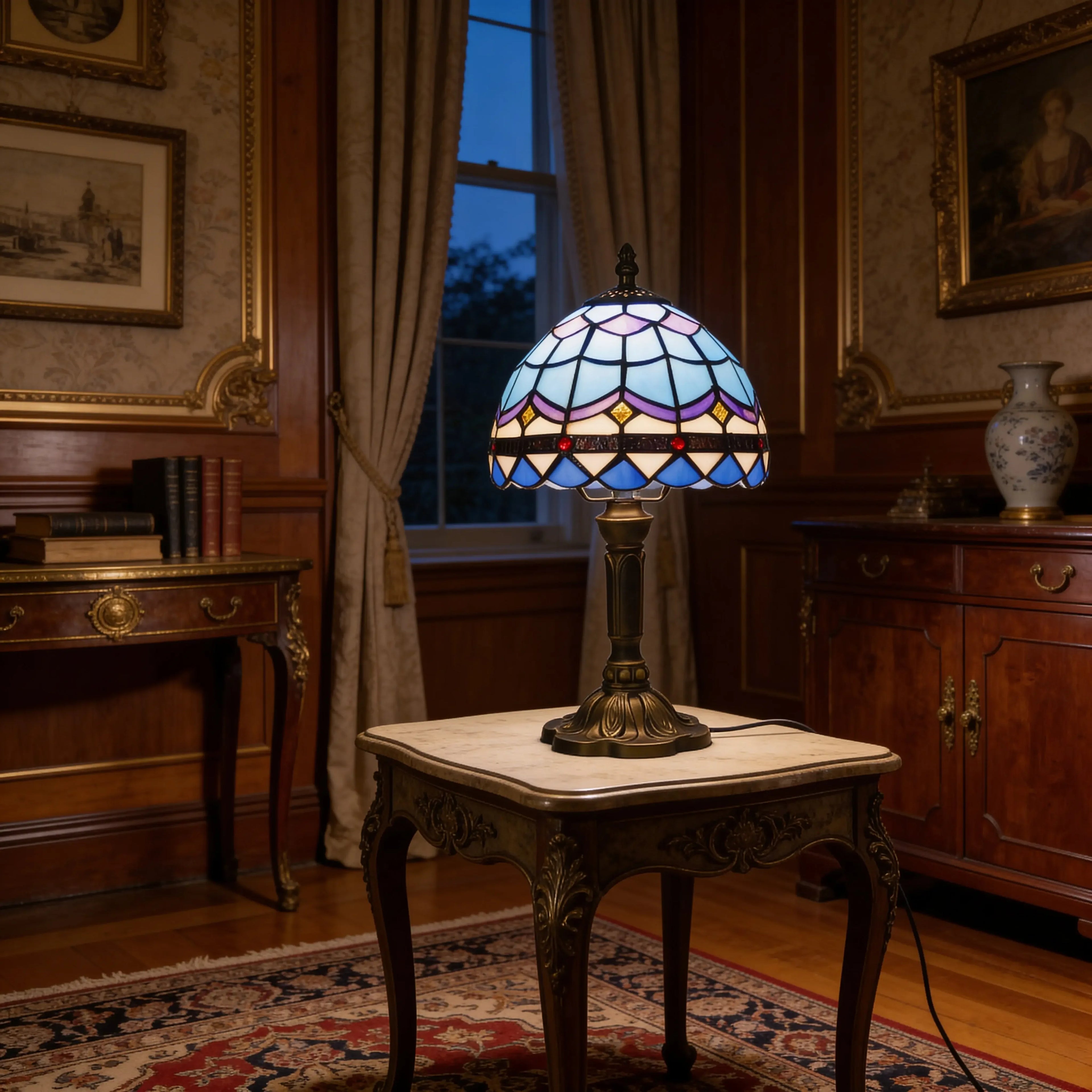 Tiffany Table Lamp - Sea & Sky 7" My Store
