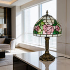 Tiffany Table Lamp - Pink Rose 8" My Store